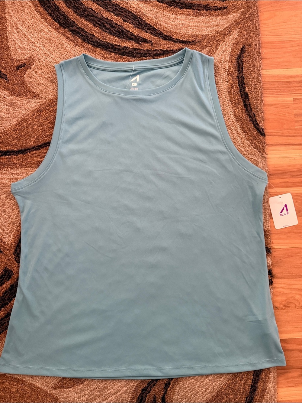 Light Blue Sleeveless Muscle Tank